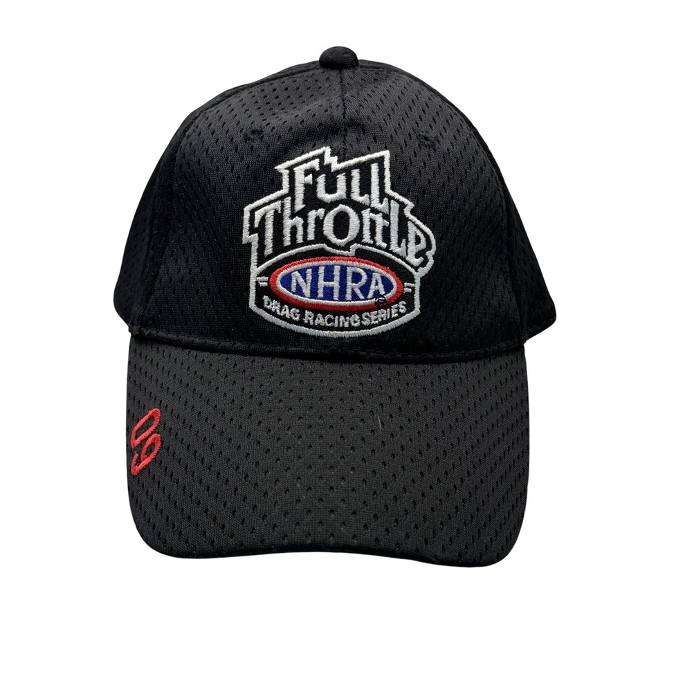 VTG 2009 NHRA Full Throttle Drag Racing Hat Cap Main Gate Black Mesh Y2K Classic